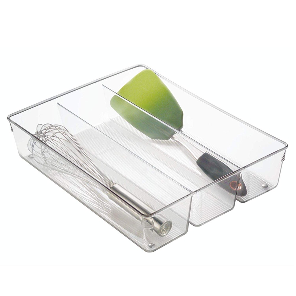 Organizer Tray, GRAND UTENSILS ORGANIZER, 35 x 26,7 x H 7,6 cm , Clear