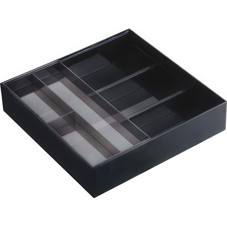 Drawer insert & organizer, TOWER, EXPANDABLE, 25 ~ 45 x 25x H 5,5 cm, Yamazaki, Black