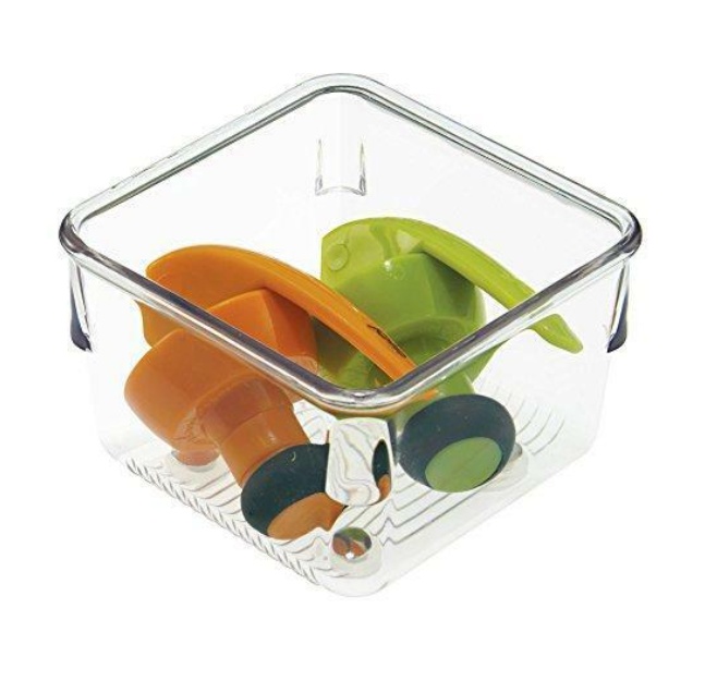 Drawer Organiser, Square, LINUS SHALLOW SMALL, 8,1 x 8,1 x H 5,1 cm, Transparent