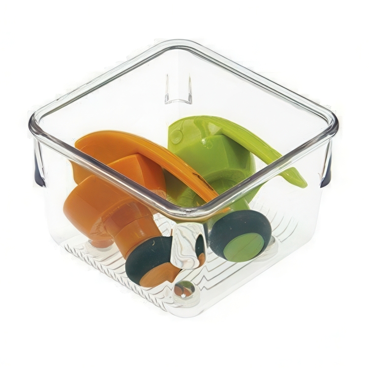 Drawer Organiser, Square, LINUS SHALLOW SMALL, 8,1 x 8,1 x H 5,1 cm, Transparent