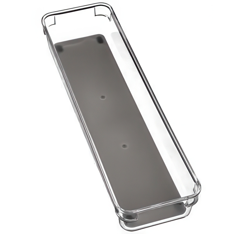 Storage tray, Ablong, TIDY SMART ORGANIZER, 32,5 x 9 x H 4,5 cm, Clear / Dark Grey