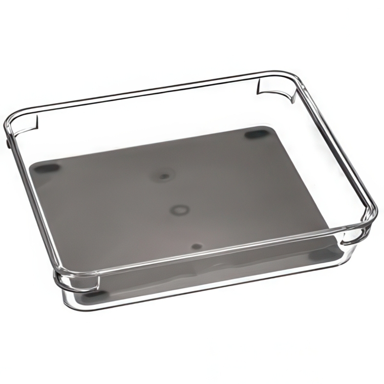 Storage tray, Rectangular, TIDY SMART ORGANIZER, 24 x 16 x H 4,5 cm, Clear / Dark Grey