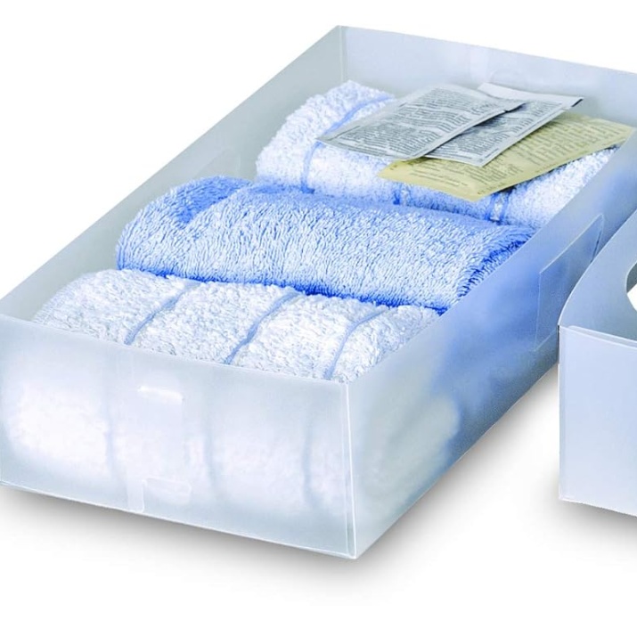Drawer organizers, Set of 2, DIVISORI PER CASETTI, 15,5 x 30 x H 8 cm, Transparetnt White