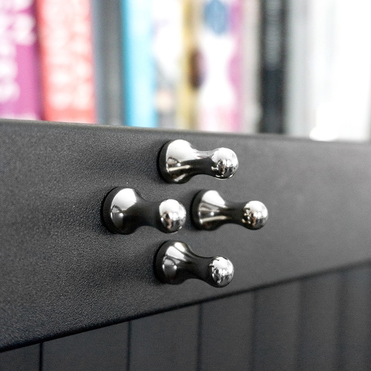 Magnets / Hooks, Super strong, set of 4, HULK, Ø 1,2 x H 2,1 cm, Silver