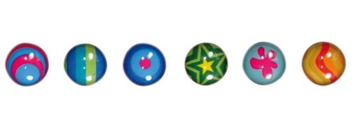 Magnets, Set of 6, ARGUS, Ø 1,7 cm, assorted
