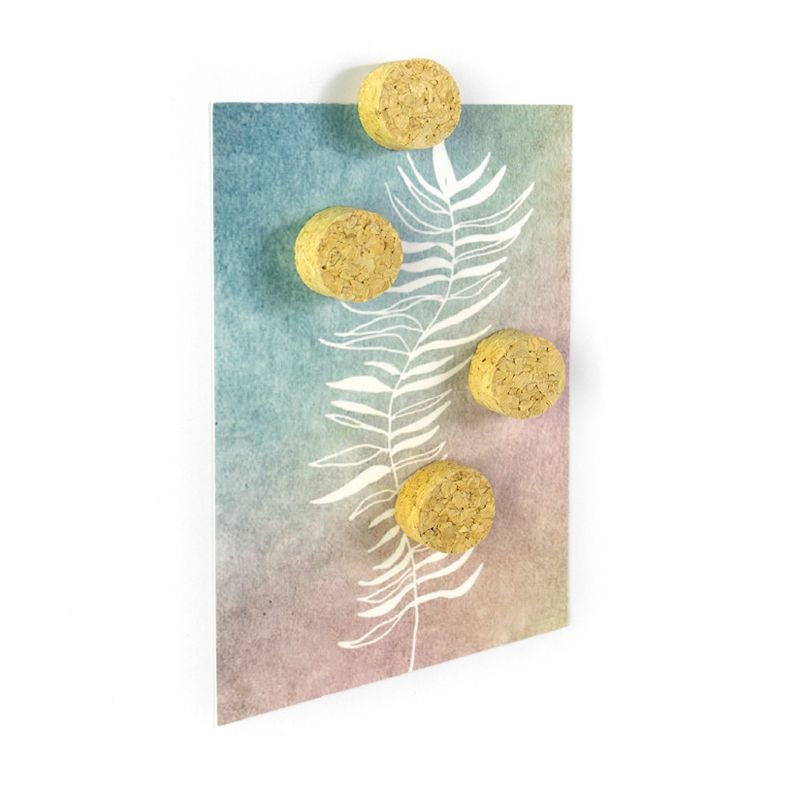 Magnets, Set of 4, CORK DISC, Ø 2,3 x 1 cm, Nature