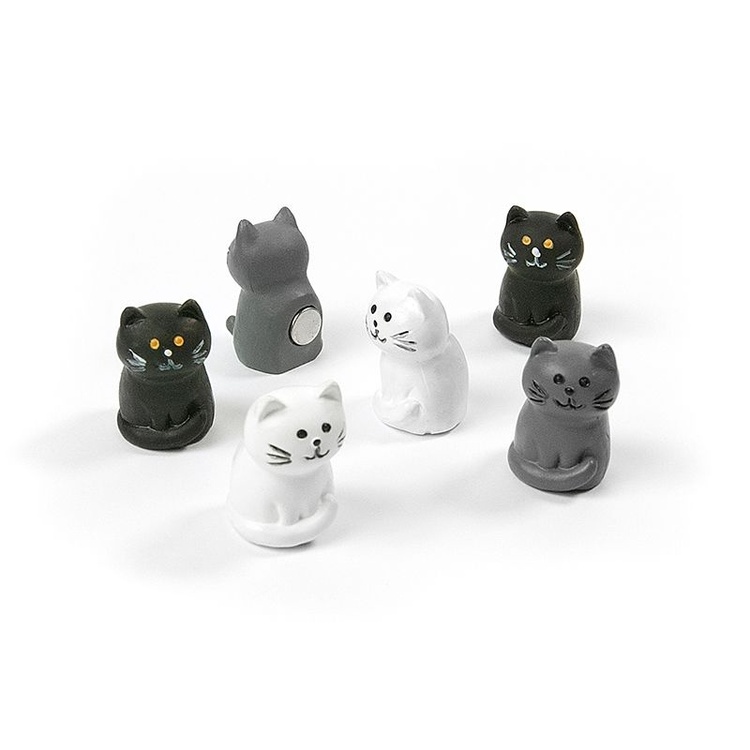 Magnets cats, CAT, set of 6, Assorted