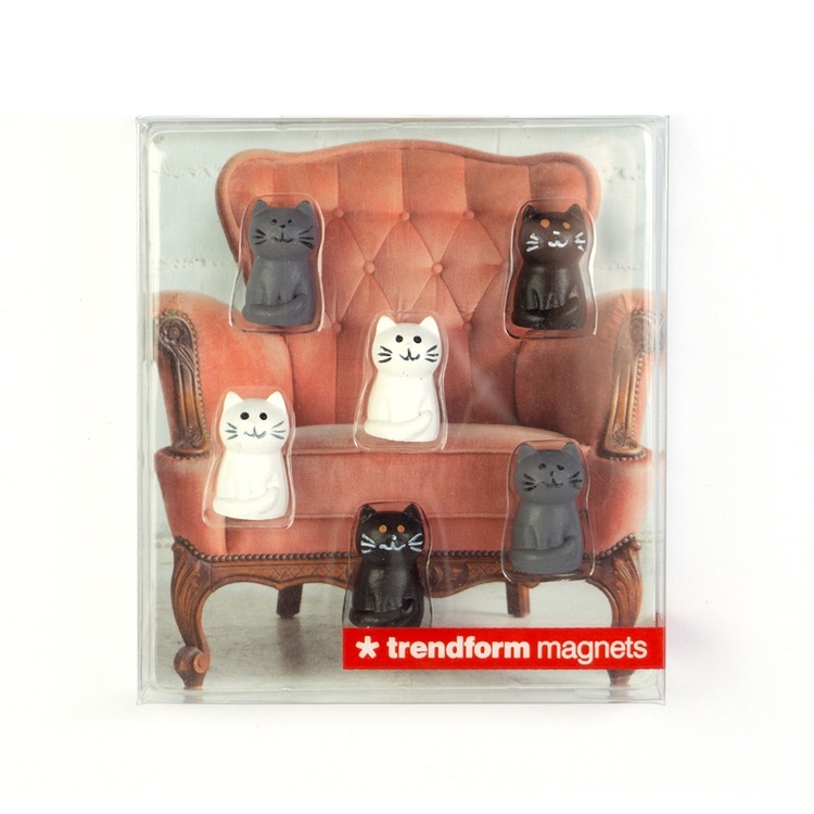 Magnets cats, CAT, set of 6, Assorted