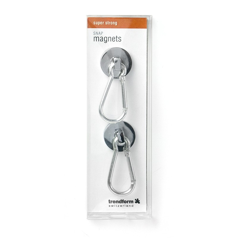 Magnets super strong, SNAP, set of 2, silver