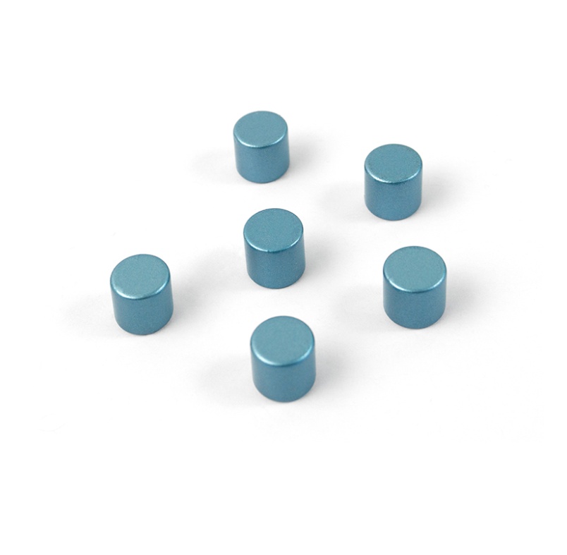 Magnets, Set of 6, BOLT, Ø 0,8 x H 9,8 cm, Silver Blue