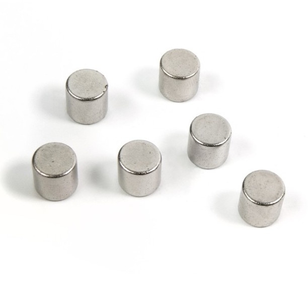 Magnets, Set of 6, BOLT, Ø 0,8 x H 9,8 cm, Silver