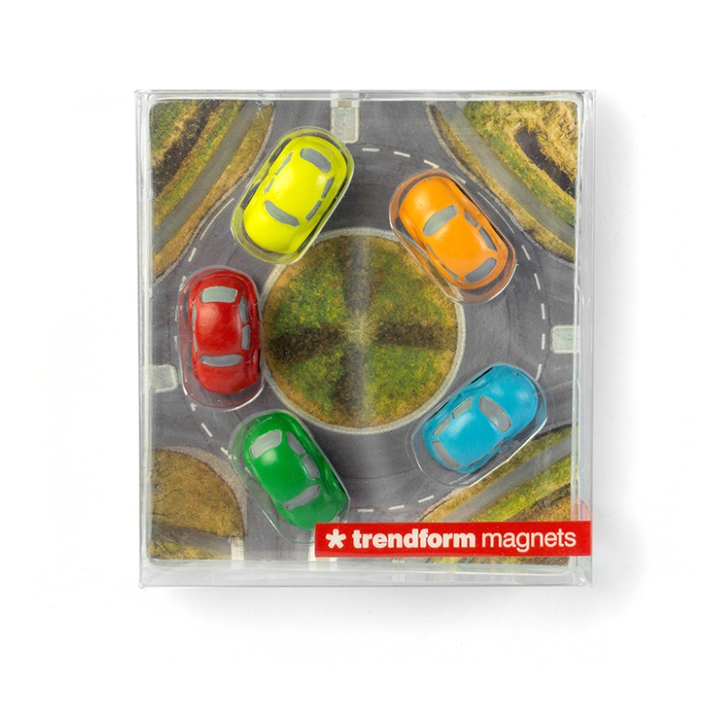Magnets, Colourful Mini Cars. Set of 5, TRAFFIC, Assorted