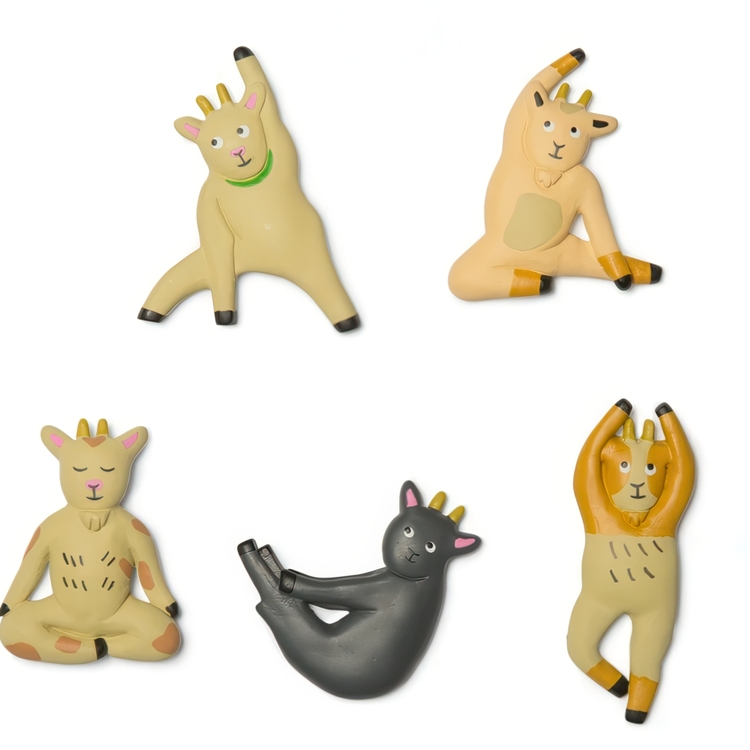 Magnets, Set of 6, GOAT YOGA, Assorted