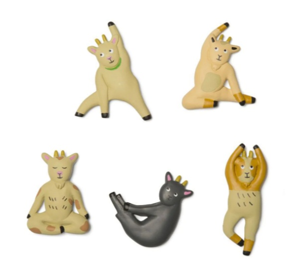 Magnets, Set of 6, GOAT YOGA, Assorted