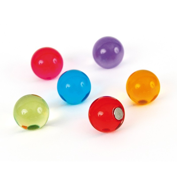 Magnet balls, Set of 6, BOLLA, Ø 1,8 cm, Assorted
