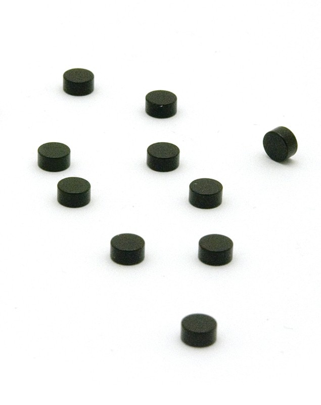 Magnets, strong, mini, 10 pcs, STEELY, Ø 0,6 x H 0,3 cm, Black