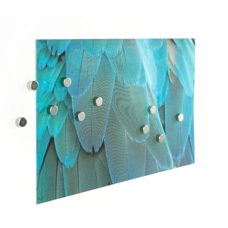 Magnets, strong, mini, 10 pc, STEELY, Ø 0,6 x 0,3 cm, Silver