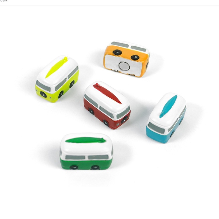 Magnets, Mini Busses, Set of 5, CAMPER, Assorted