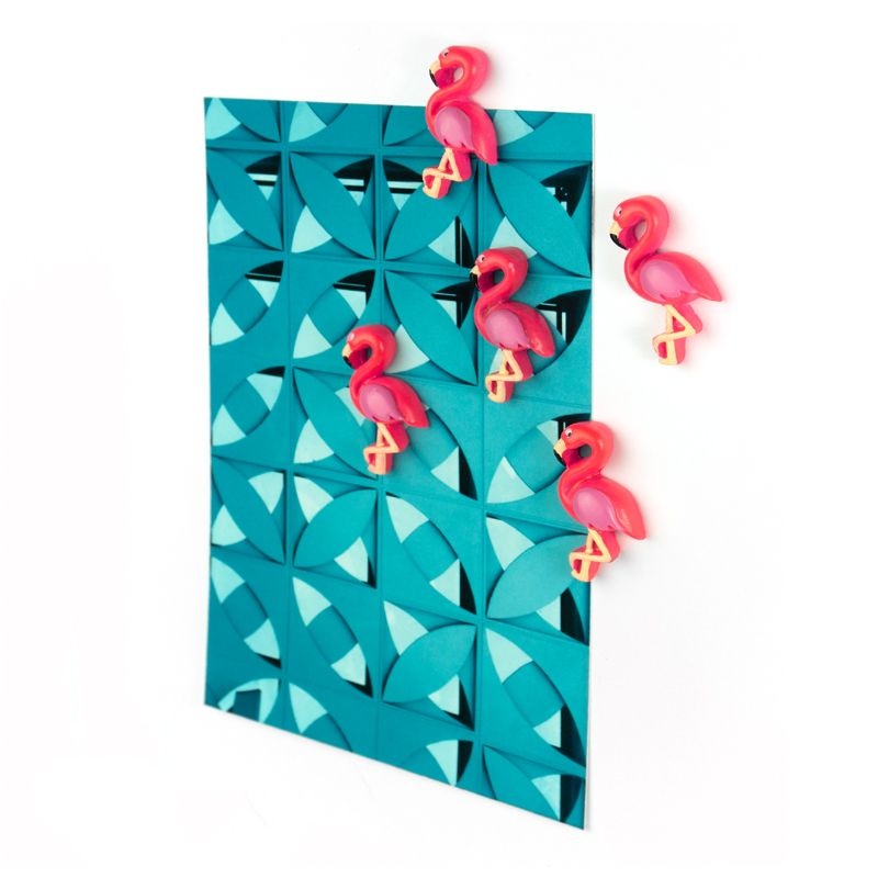 Magnets, PINK FLAMINGO, set of 4, Pink