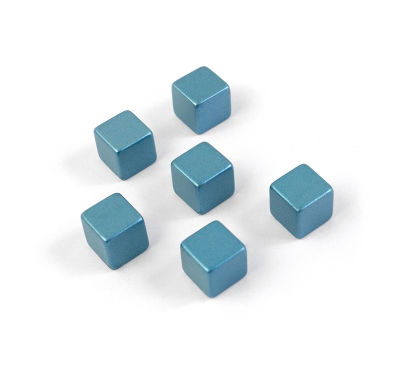 Magnets Superstrong, Set of 6, CUBE MEDIUM, 0,8 x 0,8, Silver blue