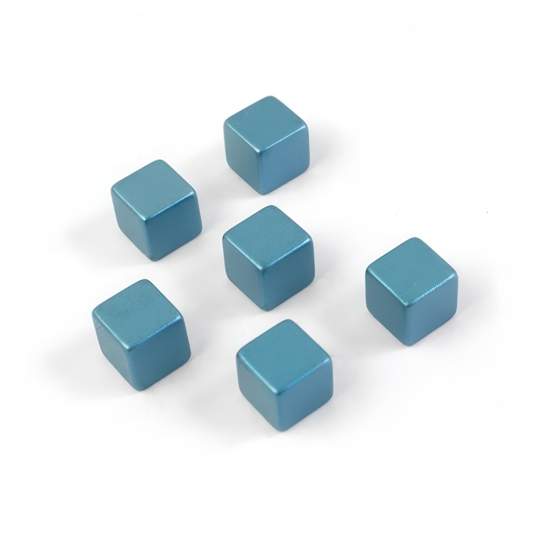 Magnets Superstrong, Set of 6, CUBE MEDIUM, 0,8 x 0,8, Silver blue