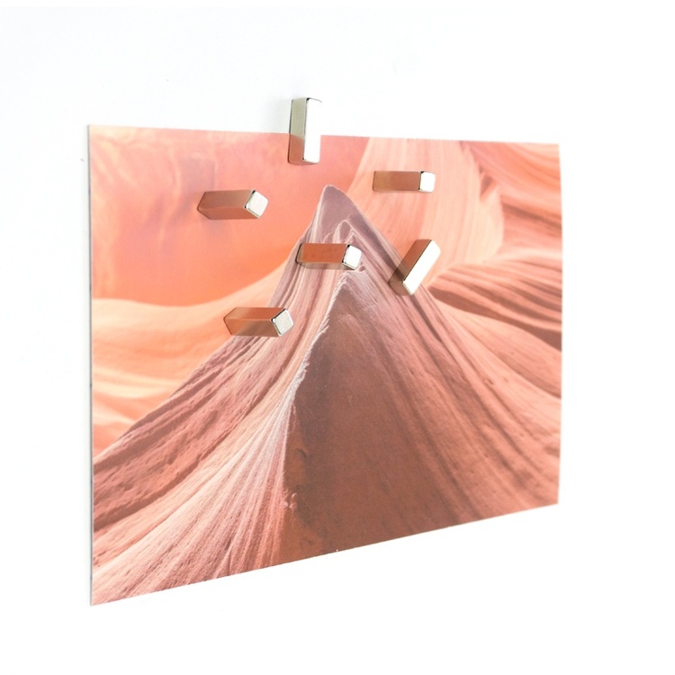 Magnets, strong, set of 6, MAGIC STICK, 0,5 x 0,5 x H 1,5 cm, Silver