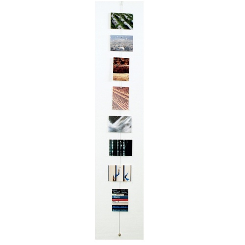 Magnetic card holder with 8 mini magnets, STEELY DAN, H 150 cm, Silver