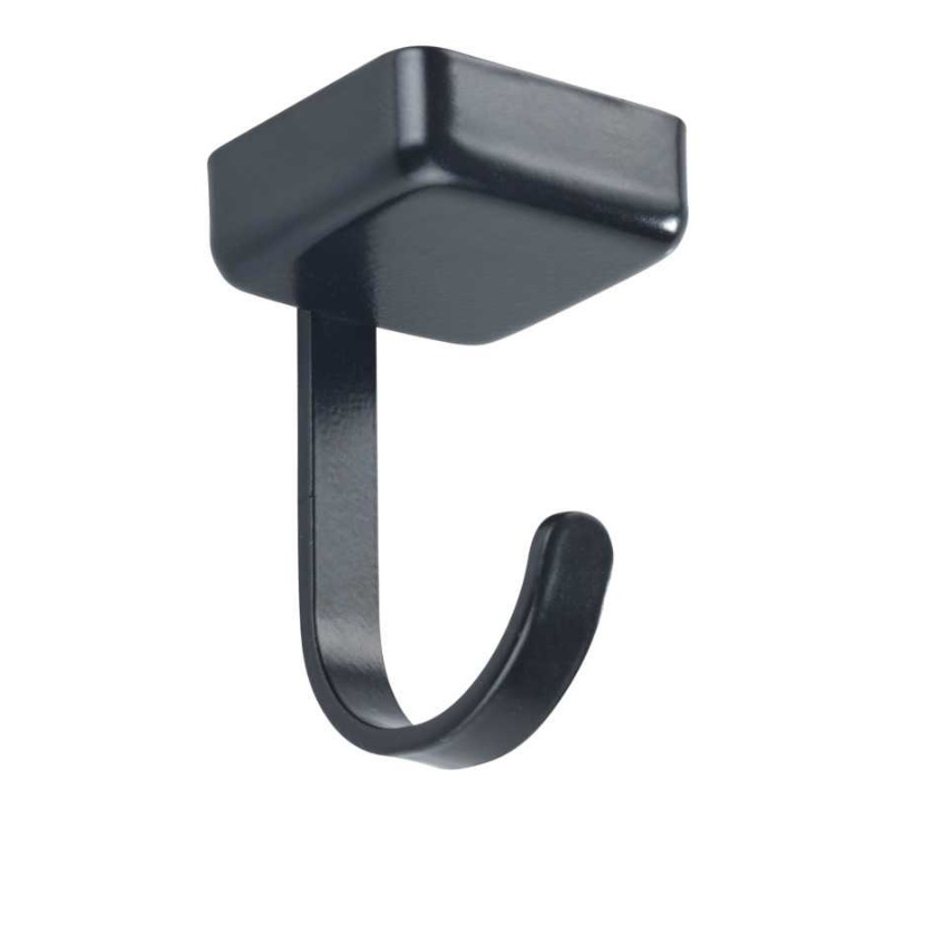 Magnetic under the shelf hooks , Set of 6, JET, 2 x 2 x H3,9 cm, Black