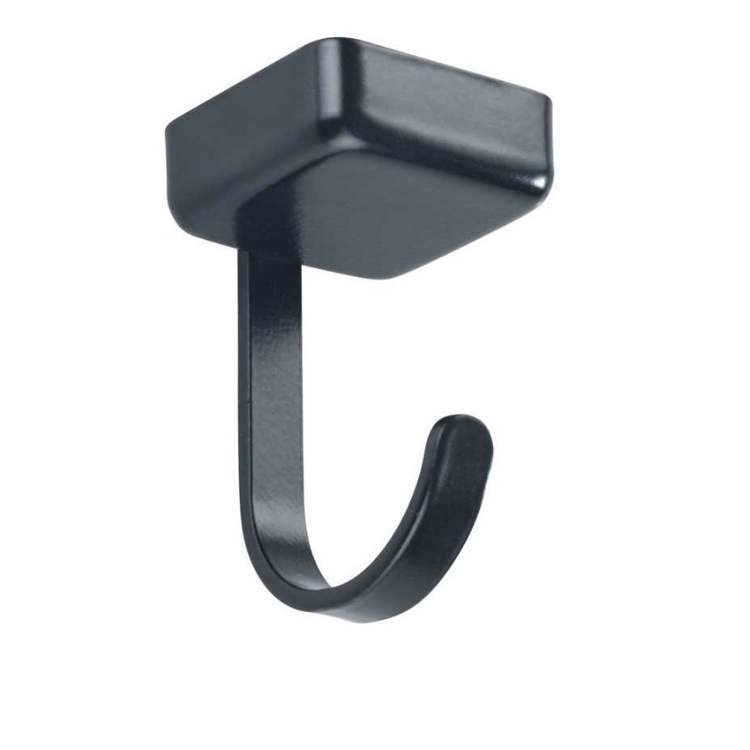 Magnetic under the shelf hooks , Set of 6, JET, 2 x 2 x H3,9 cm, Black