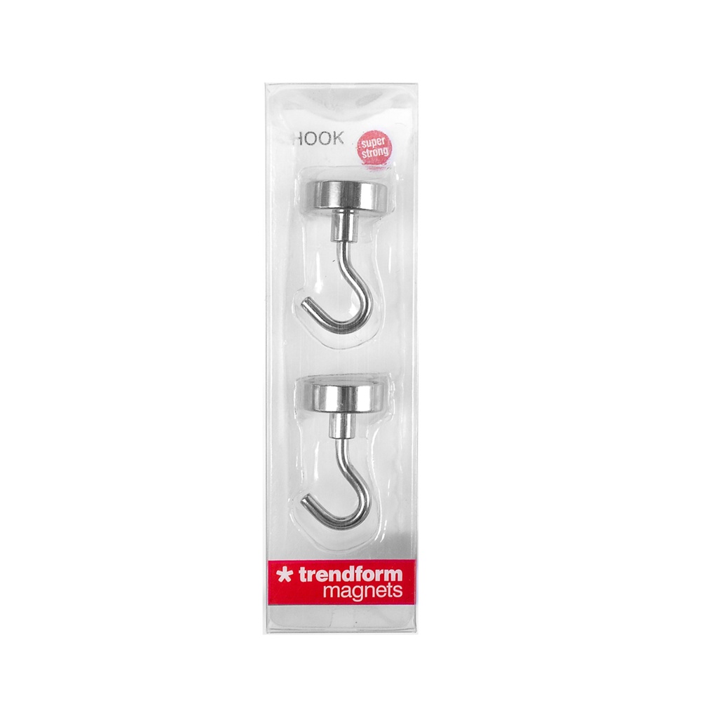 Magnetic Hooks, Set of 2, HOOK, Ø 2 x H 3,3 cm, Stainless steel