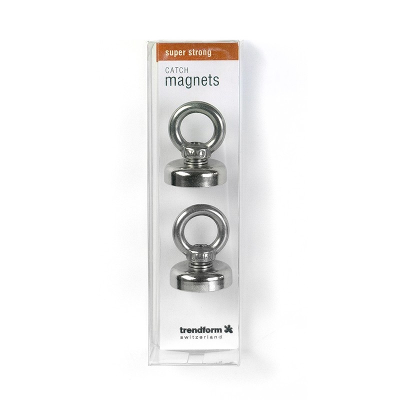 Magnetic rings, CATCH, set of 2, stainless steel