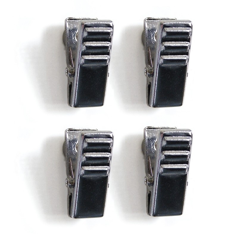 Magnetic clips, Set of 4, CLIPPER, 1 x H 2,5 cm, chrome-plated