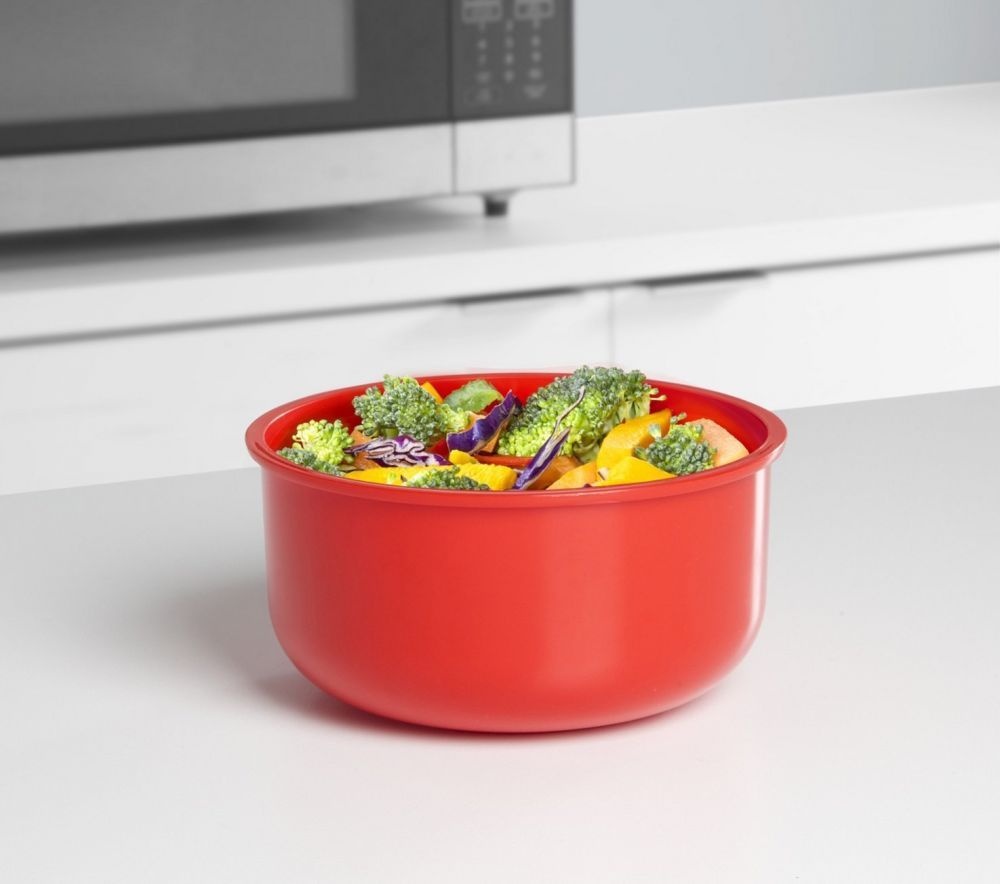 Lunch box, MICROWAVE ROUND, Ø15,6 x H 9,5 cm, Red