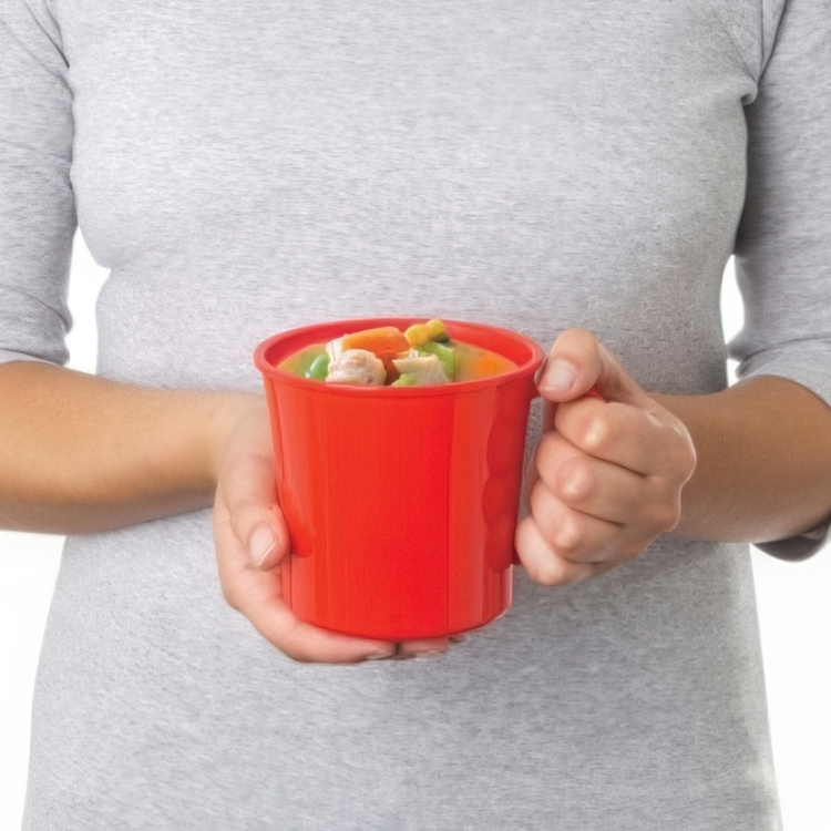 Soup Mug, 66,ml. MICROWAVE , 14 x 11 x H 12 cm, Red