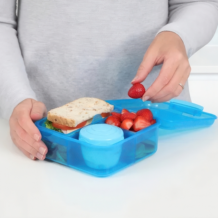 Lunch box with compartments, 1,25 L, SISTEMA BENTO CUBE LUNCH