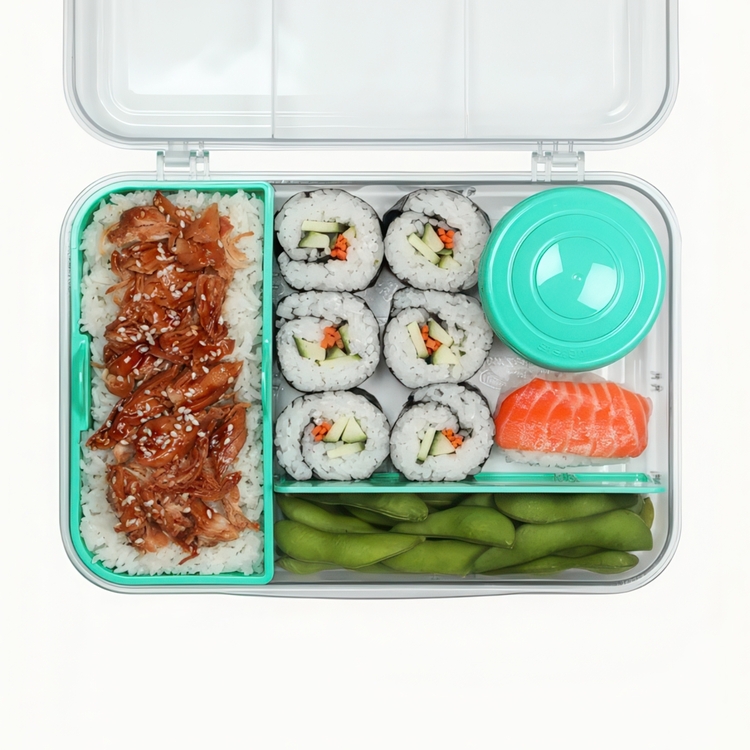Lunch box with compartments, 1,48 Liter, SISTEMA BENTO CREATE