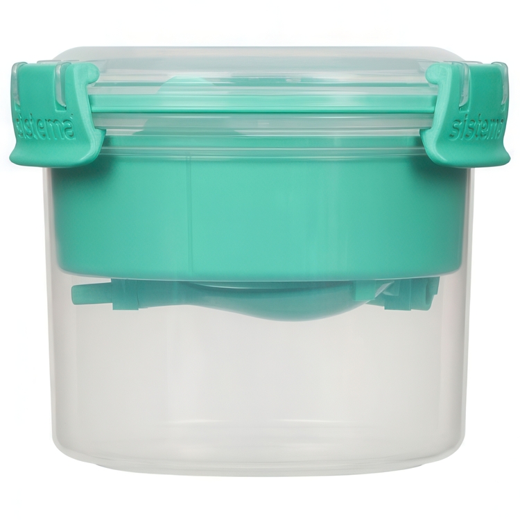 Lunch box divided into compartments, 530 ml, BREAKFAST TO GO