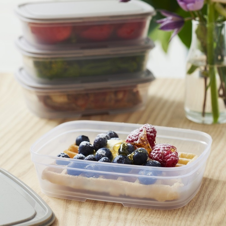 Food storage, 0 ,5 L, SMARTSTORE SUSTAIN, Transparent / Earl grey