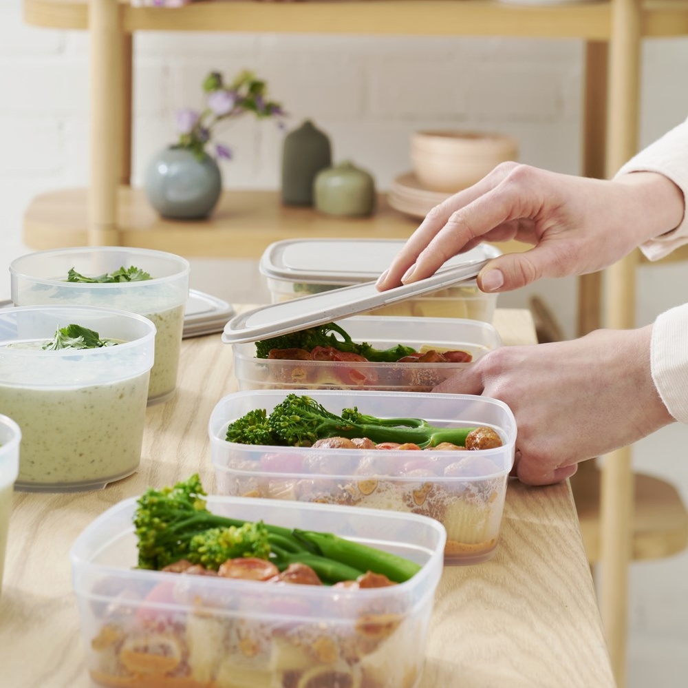 Food storage, 0,8 L, SMARTSTORE SUSTAIN, Transparent / Earl grey
