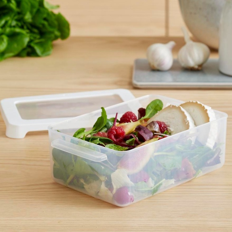 Lunch box, 1 L, SMARTSTORE SNACK, Clear / White