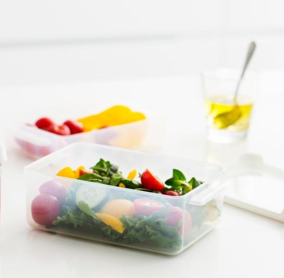 Lunch box, 1 L, SMARTSTORE SNACK, Clear / White