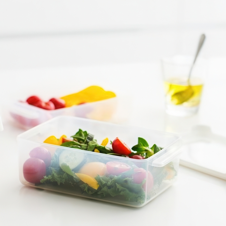 Lunch box, 1 L, SMARTSTORE SNACK, Clear / White