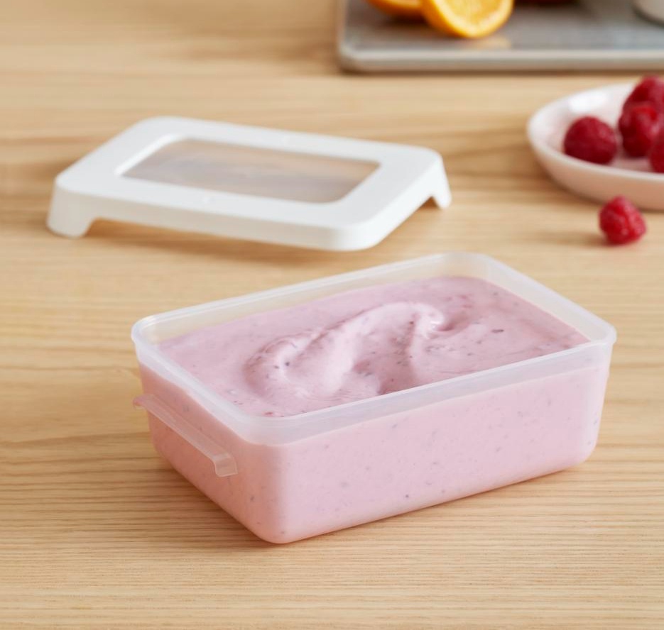 Lunch box, 0.3 L, SMARTSTORE SNACK, 12,5 x 9,5 x H4,5 cm, Clear / White