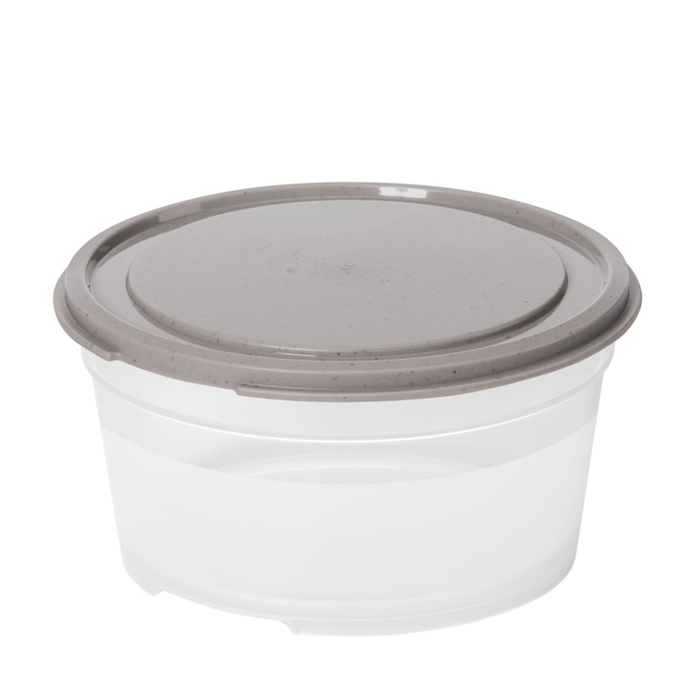 Food storage, Round, 0,45 L, SMARTSTORE SUSTAIN, Transparent / Earl grey
