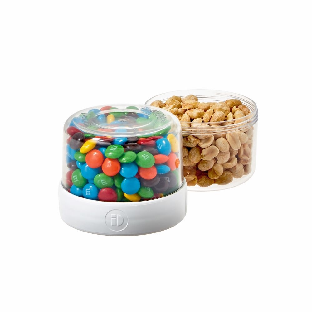 Container, iD FRESH STACK N' SNACK SMALL, Ø 9,5 x H 12 cm, Clear / White