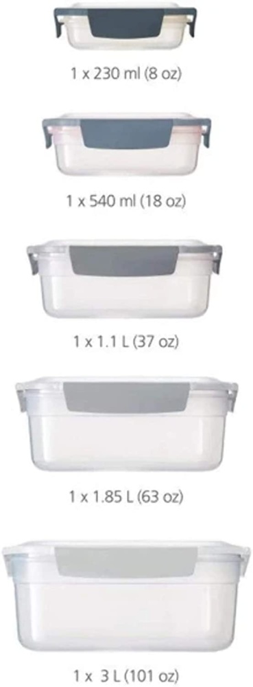Food Containers, Set with 5, NEST LOCK, Joseph Joseph, Sky Blue