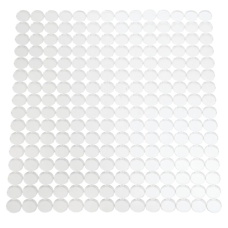 Sink Mat, CRYSTAL SQUARE SINK MAT, 27 x 31 cm, Clear