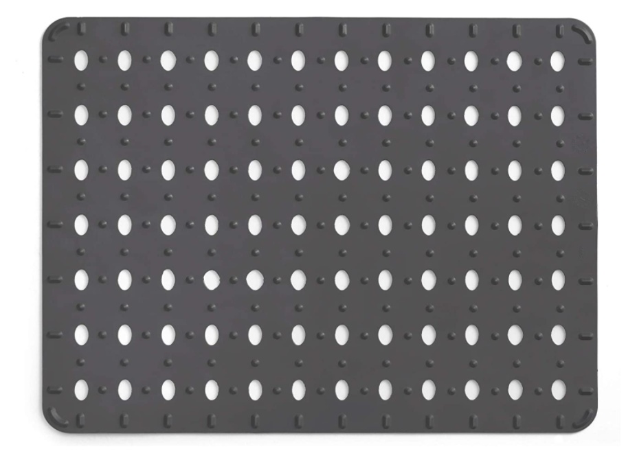 Sink Mat, Rubber, LARGE SALVAPLATOS, 41 x 32 cm, Dark grey
