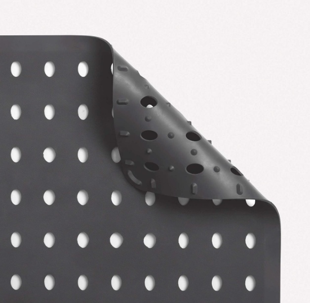 Sink Mat, Rubber, LARGE SALVAPLATOS, 41 x 32 cm, Dark grey