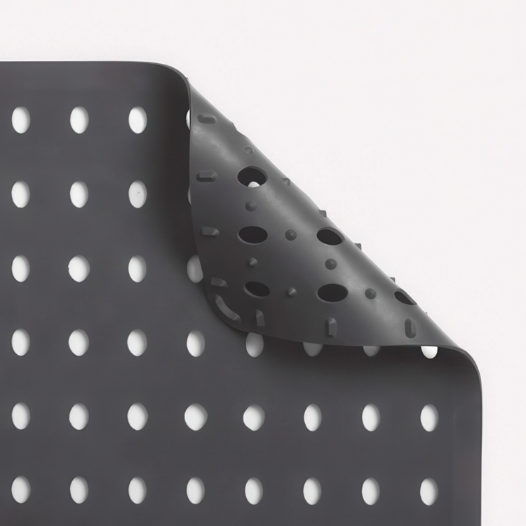 Sink Mat, Rubber, LARGE SALVAPLATOS, 41 x 32 cm, Dark grey